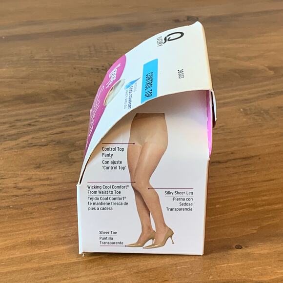 L'eggs Pantyhose Nylons Silken Mist Silky Sheer Leg Control Top Q Ivory - Picture 7 of 11